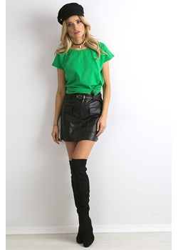 Gładki t-shirt bawełniany damski - zielony ze sklepu 5.10.15 w kategorii Bluzki damskie - zdjęcie 169696126
