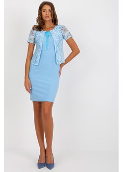 Jasnoniebieska sukienka koktajlowa bez rękawów ze sklepu 5.10.15 w kategorii Sukienki - zdjęcie 169696248
