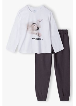 Piżama z nadrukiem kota dla dziewczynki ze sklepu 5.10.15 w kategorii Piżamy dziecięce - zdjęcie 169696279