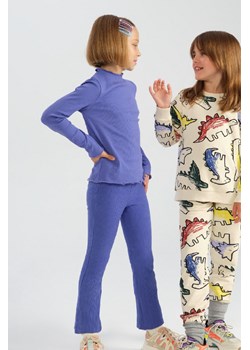 Spodnie flare - fioletowe w prążki - Limited Edition ze sklepu 5.10.15 w kategorii Spodnie dziewczęce - zdjęcie 169696326