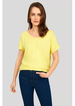 T-shirt damski z krótkim rękawem - żółty ze sklepu 5.10.15 w kategorii Bluzki damskie - zdjęcie 169696347