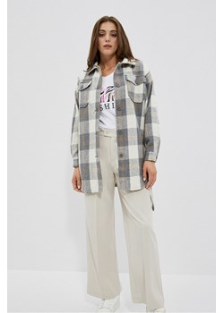 Koszulowa kurtka damska w kratę z paskiem ze sklepu 5.10.15 w kategorii Kurtki damskie - zdjęcie 169696575