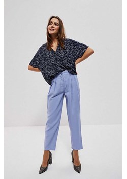 Spodnie klasyczne damskie niebieskie ze sklepu 5.10.15 w kategorii Spodnie damskie - zdjęcie 169696617