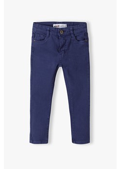 Niebieskie spodnie z bawełny dla chłopca ze sklepu 5.10.15 w kategorii Spodnie chłopięce - zdjęcie 169696936