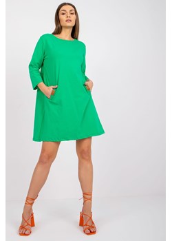 Zielona sukienka z bawełny Dalenne ze sklepu 5.10.15 w kategorii Sukienki - zdjęcie 169697028
