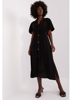 Czarna sukienka damska szmizjerka midi ZULUNA ze sklepu 5.10.15 w kategorii Sukienki - zdjęcie 169697045