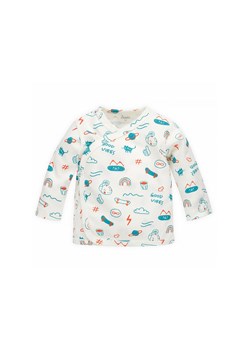 Kaftanik wiązany niemowlęcy w kolorowe wzorki ecru ze sklepu 5.10.15 w kategorii Kaftaniki i bluzki - zdjęcie 169697196