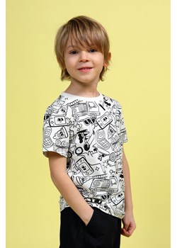 Bawełniany t-shirt z modnymi nadrukami - 5.10.15. ze sklepu 5.10.15 w kategorii T-shirty chłopięce - zdjęcie 169697349