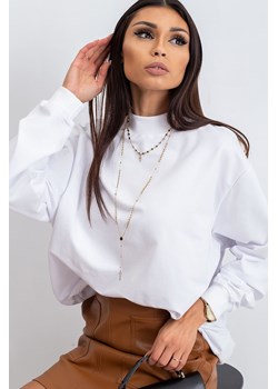 Bluza damska bawełniana basic - biała ze sklepu 5.10.15 w kategorii Bluzy damskie - zdjęcie 169697398