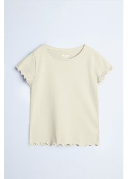T-shirt dziewczęcy w prążki - ecru - Limited Edition ze sklepu 5.10.15 w kategorii Bluzki dziewczęce - zdjęcie 169697457
