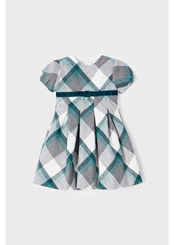 Sukienka dziewczęca w kratę z krótkim rękawem - niebieska ze sklepu 5.10.15 w kategorii Sukienki dziewczęce - zdjęcie 169697589