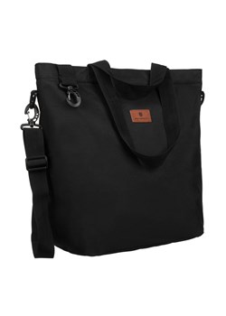 Pojemna shopperka damska z wytrzymałego poliestru - Peterson - czarna ze sklepu 5.10.15 w kategorii Torby Shopper bag - zdjęcie 169697668