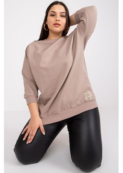 Ciemnobeżowa bluzka plus size bawełniana Odile ze sklepu 5.10.15 w kategorii Bluzki damskie - zdjęcie 169697699
