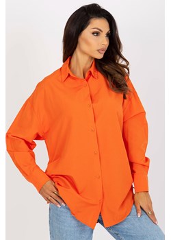 Pomarańczowa damska koszula klasyczna ze ściągaczami ze sklepu 5.10.15 w kategorii Koszule damskie - zdjęcie 169697767