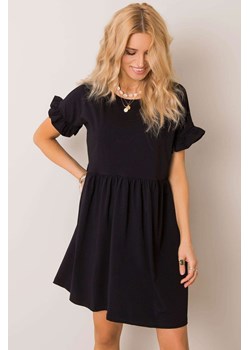 RUE PARIS Sukienka z rozkloszowanym dołem - czarna ze sklepu 5.10.15 w kategorii Sukienki - zdjęcie 169697908