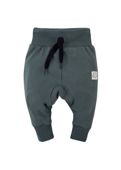 Bawełniane spodnie dresowe niemowlęce - zielone ze sklepu 5.10.15 w kategorii Spodnie i półśpiochy - zdjęcie 169697966