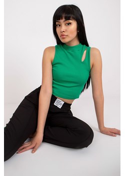 Zielony top damski z półgolfem ze sklepu 5.10.15 w kategorii Bluzki damskie - zdjęcie 169697979
