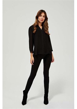 Koszula damska czarna z plisami ze sklepu 5.10.15 w kategorii Bluzki damskie - zdjęcie 169697995