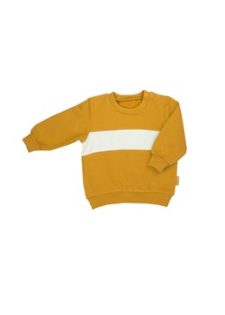 Musztardowa bluza dresowa dla dziewczynki ze sklepu 5.10.15 w kategorii Bluzy i swetry - zdjęcie 169698015