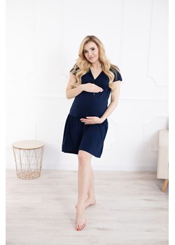 Bawełniana koszula rozpinana dla kobiet w ciąży - granatowa ze sklepu 5.10.15 w kategorii Bielizna ciążowa - zdjęcie 169698149