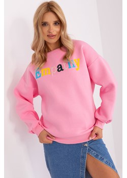 Różowa bluza damska bez kaptura o kroju oversize ze sklepu 5.10.15 w kategorii Bluzy damskie - zdjęcie 169698178