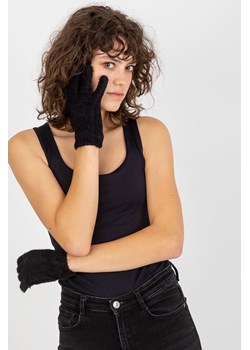 Czarne damskie rękawiczki zimowe ze sklepu 5.10.15 w kategorii Rękawiczki damskie - zdjęcie 169698389