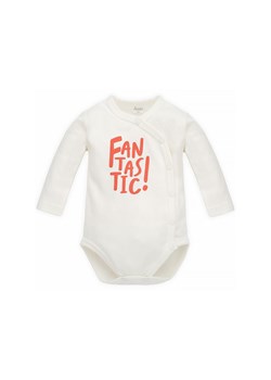 Body niemowlęce z długim rękawem z napisem Fantastic ecru ze sklepu 5.10.15 w kategorii Body niemowlęce - zdjęcie 169698658