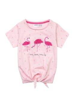 Różowa bluzka niemowlęca z wiązaniem u dołu - flamingi ze sklepu 5.10.15 w kategorii Koszulki niemowlęce - zdjęcie 169698769