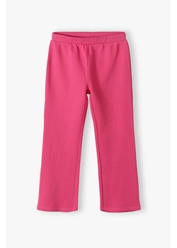 Spodnie dziewczęce flare - różowe w prążki - Limited Edition ze sklepu 5.10.15 w kategorii Spodnie dziewczęce - zdjęcie 169698798