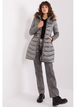 Ciemnoszara kurtka zimowa pikowana ze sklepu 5.10.15 w kategorii Kurtki damskie - zdjęcie 169698815