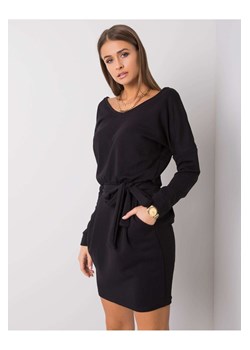 Sukienka z ozdobnym wiązaniem - czarna ze sklepu 5.10.15 w kategorii Sukienki - zdjęcie 169698867
