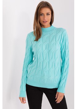 Damski sweter z warkoczami mietowy ze sklepu 5.10.15 w kategorii Swetry damskie - zdjęcie 169699047