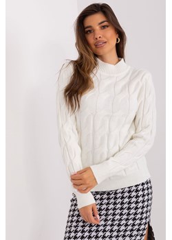 Ecru sweter w warkocze ze sklepu 5.10.15 w kategorii Swetry damskie - zdjęcie 169699089