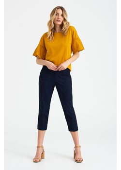 Żółta bluzka damska z ozdobnymi rękawami ze sklepu 5.10.15 w kategorii Bluzki damskie - zdjęcie 169699137