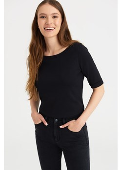 Bluzka damska z krótkim rękawem czarna ze sklepu 5.10.15 w kategorii Bluzki damskie - zdjęcie 169699308