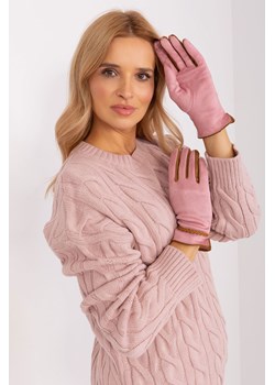 Jasnoróżowe dotykowe rękawiczki damskie ze sklepu 5.10.15 w kategorii Rękawiczki damskie - zdjęcie 169699476