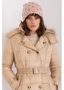 Brudnoróżowa czapka damska z dżetami ze sklepu 5.10.15 w kategorii Czapki zimowe damskie - zdjęcie 169699487