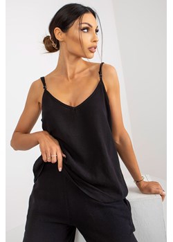 Czarny damski top na ramiączkach OCH BELLA ze sklepu 5.10.15 w kategorii Bluzki damskie - zdjęcie 169699736