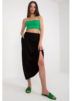 Czarna midi spódnica basic z kieszeniami RUE PARIS ze sklepu 5.10.15 w kategorii Spódnice - zdjęcie 169699795
