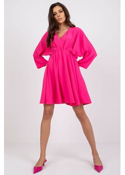 Zwiewna sukienka damska z szerokimi rękawami - różowa ze sklepu 5.10.15 w kategorii Sukienki - zdjęcie 169699798