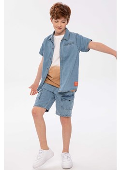 Jeansowa koszula chłopięca z krótkim rękawem ze sklepu 5.10.15 w kategorii Koszule chłopięce - zdjęcie 169699817