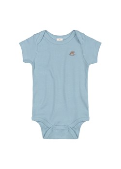 Gładkie bawełniane body dla niemowlaka - niebieskie ze sklepu 5.10.15 w kategorii Body niemowlęce - zdjęcie 169699828