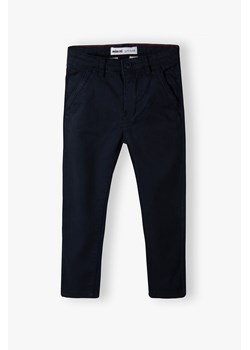 Granatowe spodnie chinosy bawełnianie chłopięce ze sklepu 5.10.15 w kategorii Spodnie chłopięce - zdjęcie 169699829