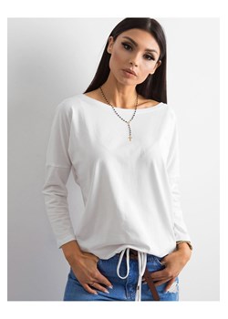 Bluzka damska z długim rękawem - biała ze sklepu 5.10.15 w kategorii Bluzki damskie - zdjęcie 169699898