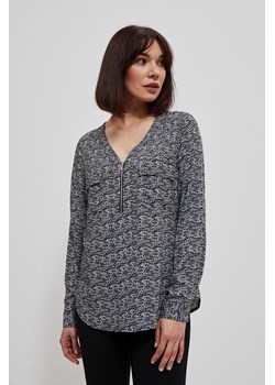 Koszula damska nierozpinana z wiskozy czarna ze sklepu 5.10.15 w kategorii Bluzki damskie - zdjęcie 169700205