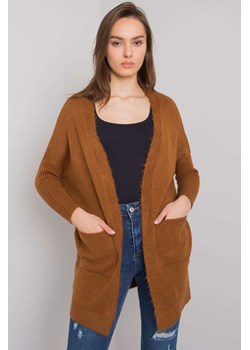 Sweter damski brązowy z kieszeniami ze sklepu 5.10.15 w kategorii Swetry damskie - zdjęcie 169700648