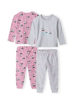 Piżama z długim rękawem oraz nadrukiem w misie pandy dla dziewczynki 	2-pack ze sklepu 5.10.15 w kategorii Piżamy dziecięce - zdjęcie 169700855