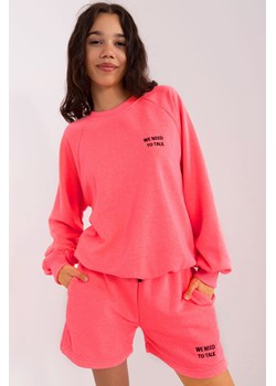 Komplet dresowy z bluzą oversize fluo różowy ze sklepu 5.10.15 w kategorii Dresy damskie - zdjęcie 169701125