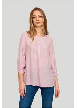 Bluzka damska różowa z pliskami ze sklepu 5.10.15 w kategorii Bluzki damskie - zdjęcie 169701406