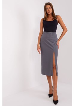 Ciemnoszara elegancka spódnica trapezowa ze sklepu 5.10.15 w kategorii Spódnice - zdjęcie 169701578